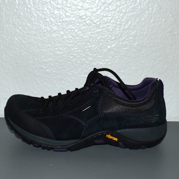 Women's Dansko Paisley Waterproof Outdoor Sneakers 37 Black/Purple Vibram Sole - Picture 9 of 13